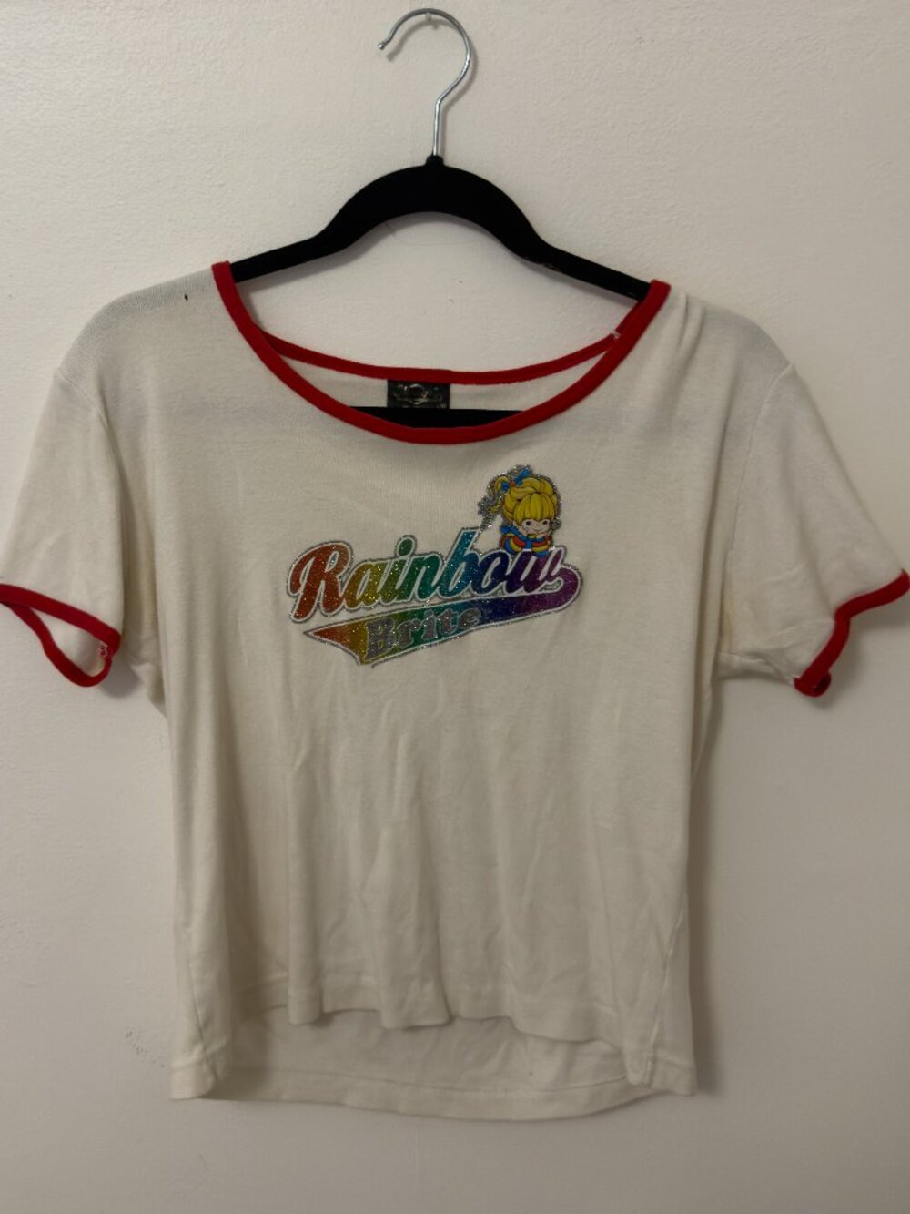 Vintage Rainbow Brite Ringer Tee Women's Medium